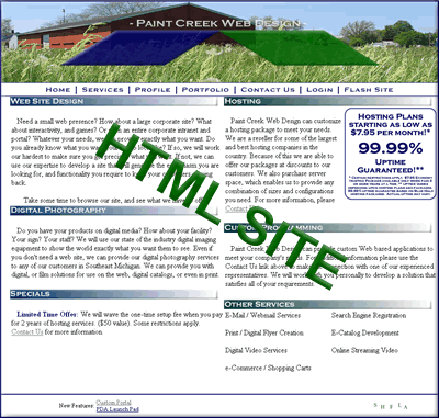 Paint Creek Web Design HTML Site